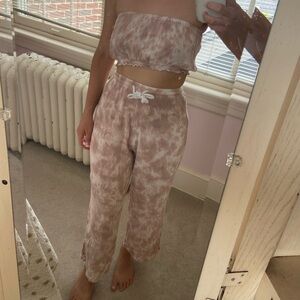 TIARE HAWAII tie dye light pink set